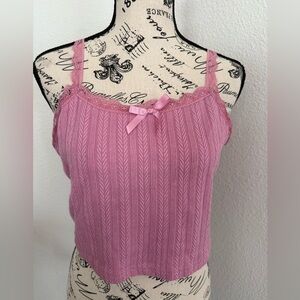 SHEIN Pink Lace Camisole Top